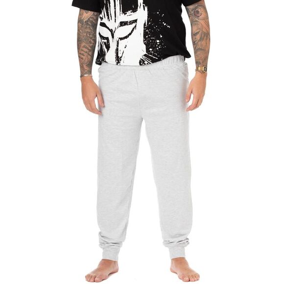 Star Wars: The Mandalorian Mens Splattered Pajama Set / Black/White/Gray - Picture 4 of 6